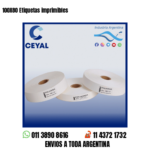 100X80 Etiquetas imprimibles