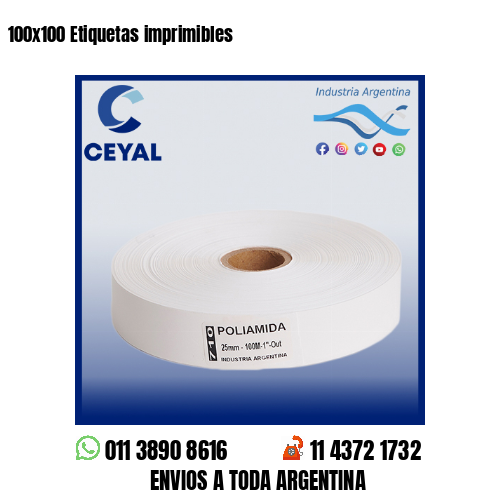 100×100 Etiquetas imprimibles