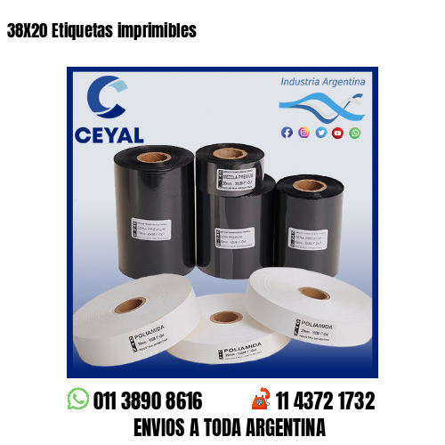 38X20 Etiquetas imprimibles