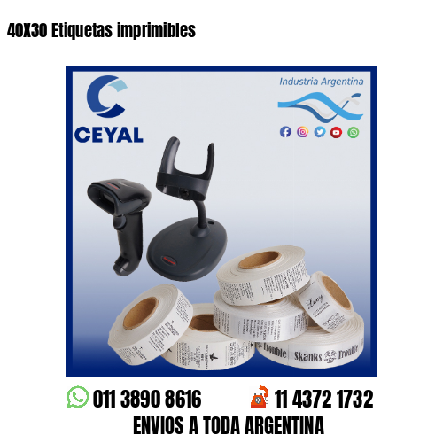 40X30 Etiquetas imprimibles