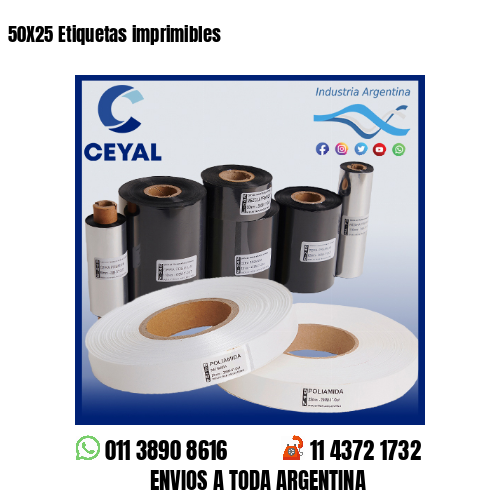 50X25 Etiquetas imprimibles