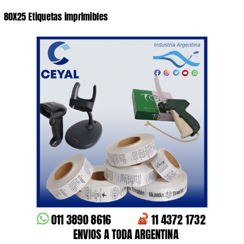 80X25 Etiquetas imprimibles