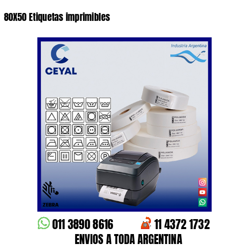 80X50 Etiquetas imprimibles