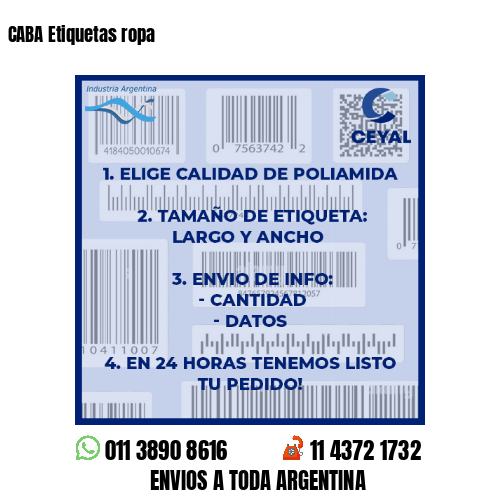 CABA Etiquetas ropa