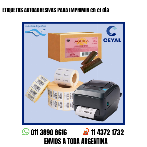 ETIQUETAS AUTOADHESIVAS PARA IMPRIMIR en el dia
