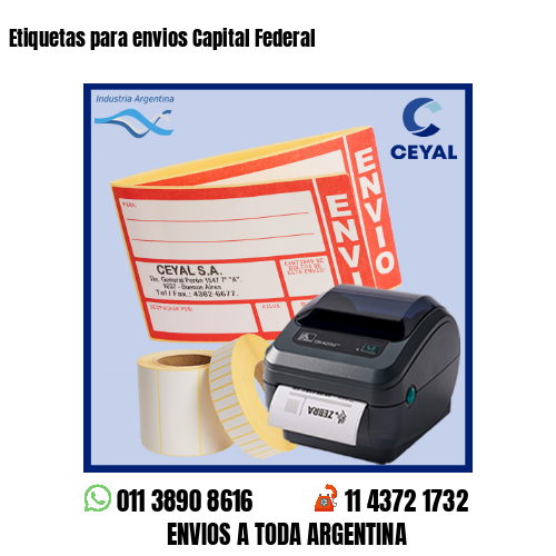 Etiquetas para envios Capital Federal