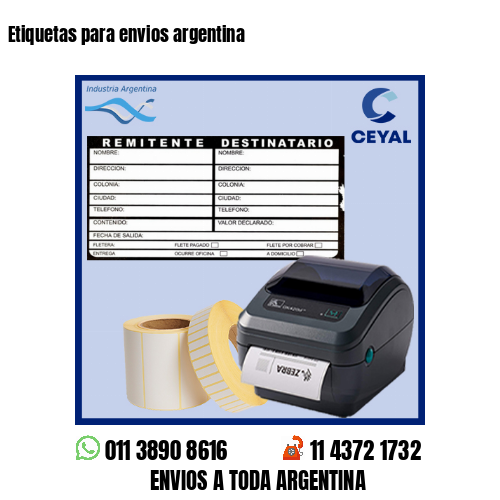 Etiquetas para envios argentina