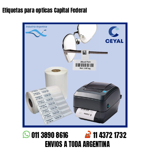 Etiquetas para opticas Capital Federal