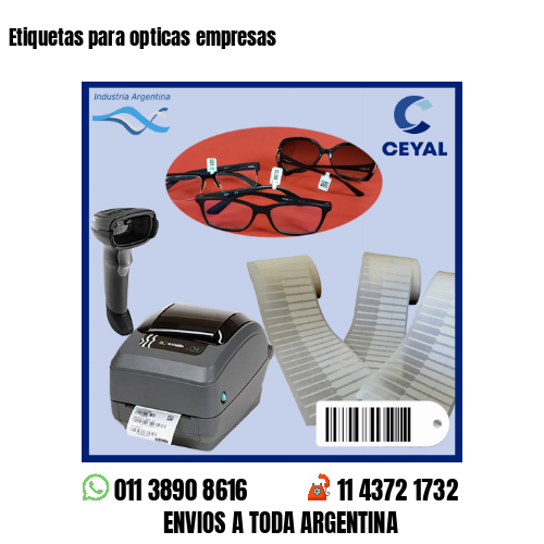 Etiquetas para opticas empresas