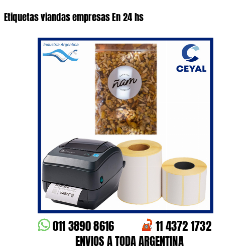 Etiquetas viandas empresas En 24 hs