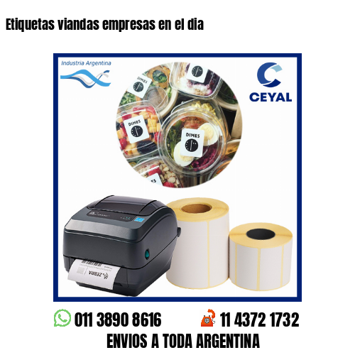 Etiquetas viandas empresas en el dia