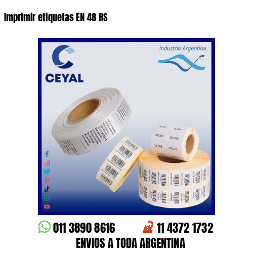 Imprimir etiquetas EN 48 HS