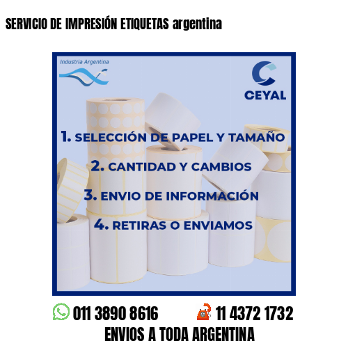 SERVICIO DE IMPRESIÓN ETIQUETAS argentina
