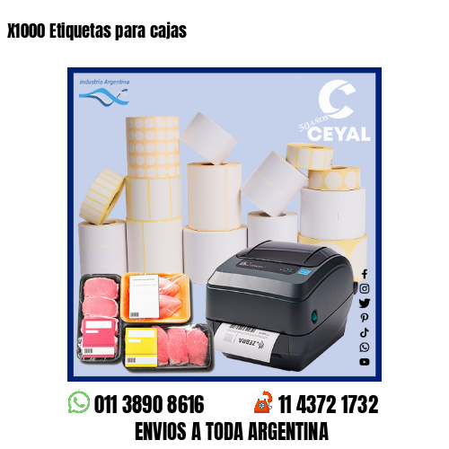 X1000 Etiquetas para cajas
