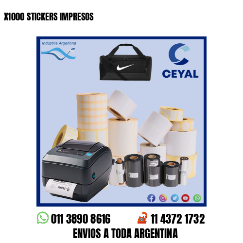 X1000 STICKERS IMPRESOS
