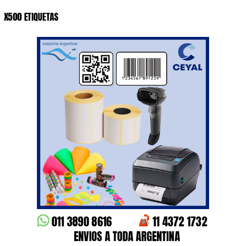 X500 ETIQUETAS