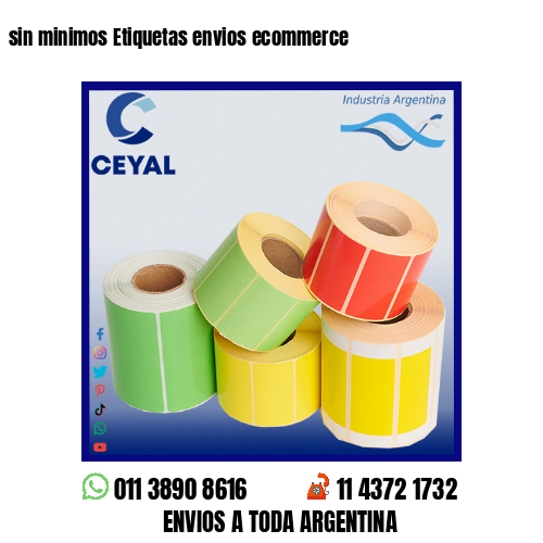 sin minimos Etiquetas envios ecommerce