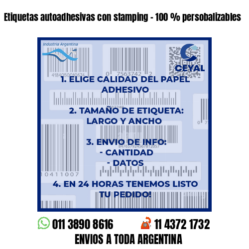 Etiquetas autoadhesivas con stamping – 100 % persobalizables