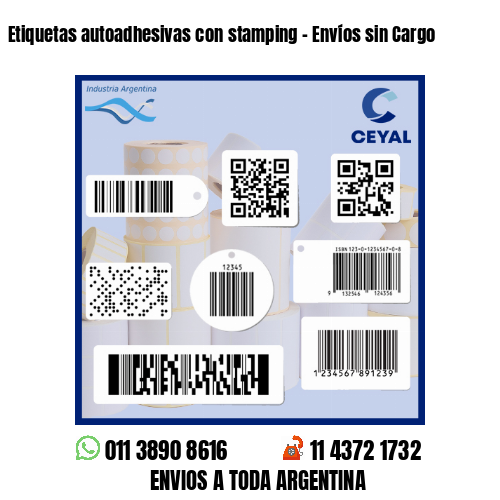 Etiquetas autoadhesivas con stamping - Envíos sin Cargo