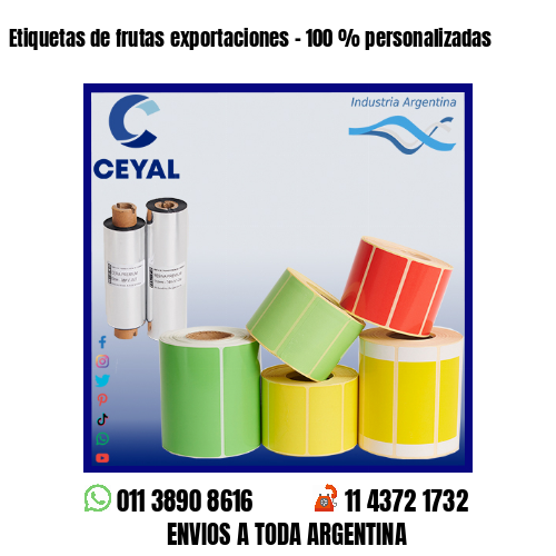Etiquetas de frutas exportaciones – 100 % personalizadas