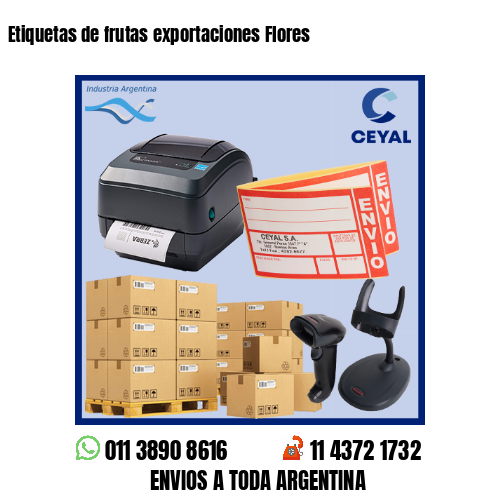 Etiquetas de frutas exportaciones Flores