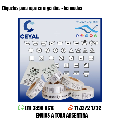 Etiquetas para ropa en argentina – bermudas