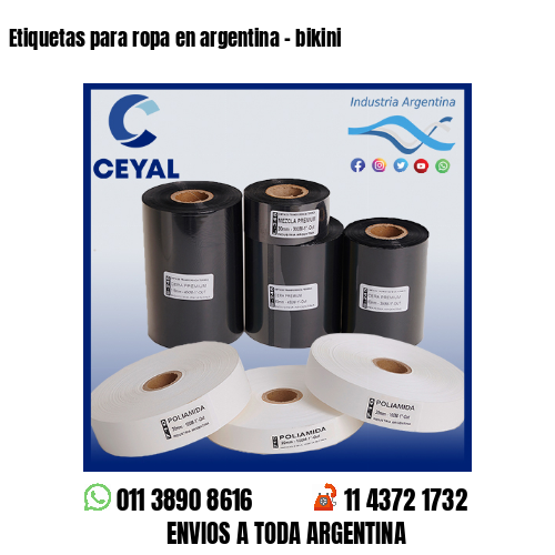 Etiquetas para ropa en argentina – bikini