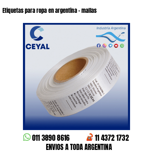 Etiquetas para ropa en argentina – mallas