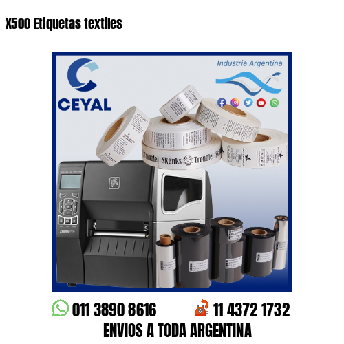 X500 Etiquetas textiles