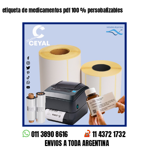 etiqueta de medicamentos pdf 100 % persobalizables