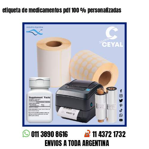 etiqueta de medicamentos pdf 100 % personalizadas