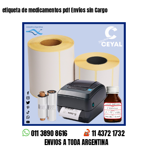 etiqueta de medicamentos pdf Envíos sin Cargo
