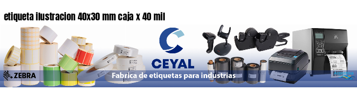 etiqueta ilustracion 40x30 mm caja x 40 mil