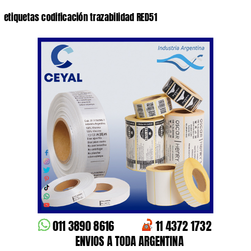 etiquetas codificación trazabilidad RED51