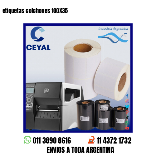 etiquetas colchones 100X35