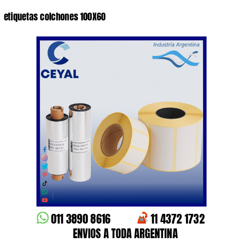 etiquetas colchones 100X60