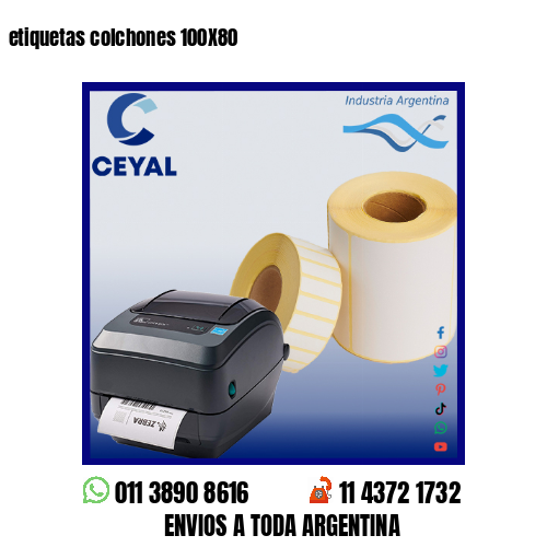 etiquetas colchones 100X80