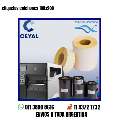 etiquetas colchones 100×200