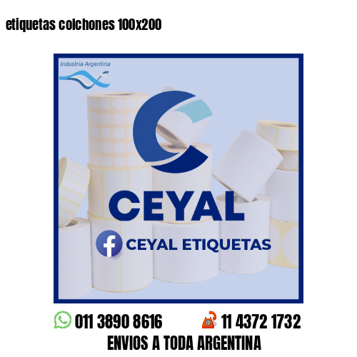 etiquetas colchones 100x200