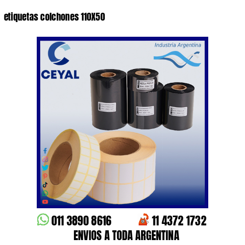 etiquetas colchones 110X50