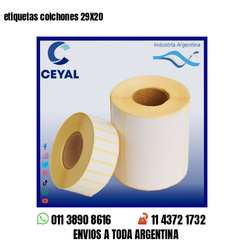 etiquetas colchones 29X20