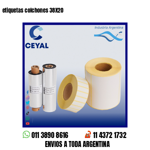 etiquetas colchones 38X20