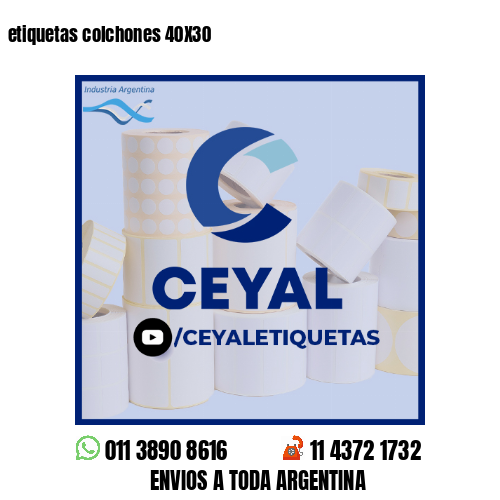 etiquetas colchones 40X30