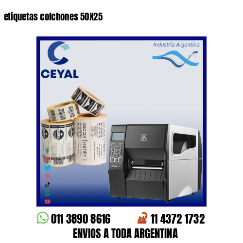 etiquetas colchones 50X25