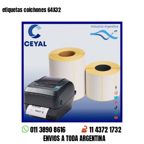 etiquetas colchones 64X32