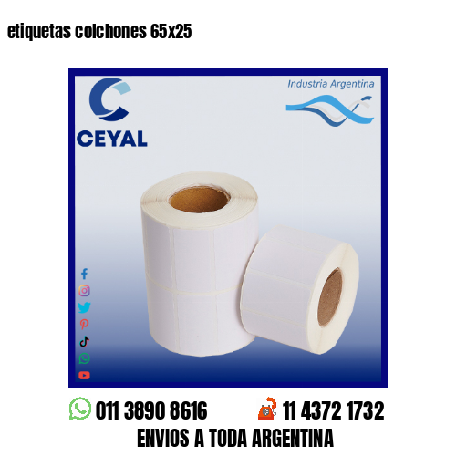 etiquetas colchones 65×25
