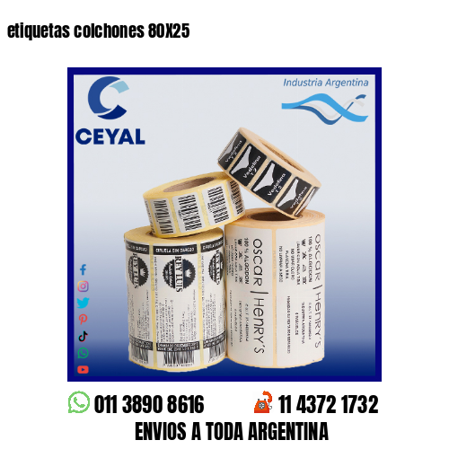 etiquetas colchones 80X25
