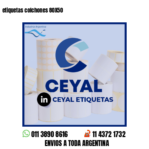 etiquetas colchones 80X50