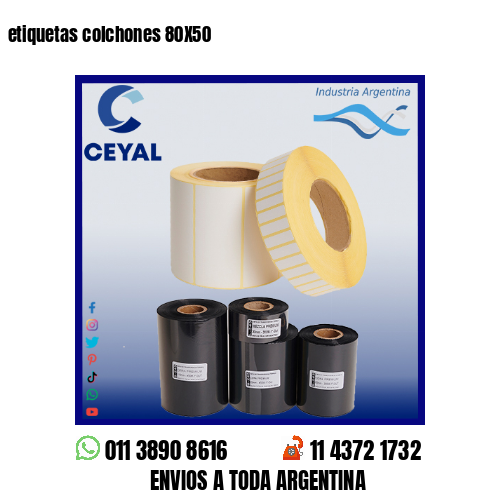 etiquetas colchones 80X50