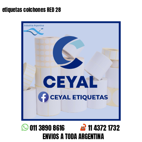 etiquetas colchones RED 28